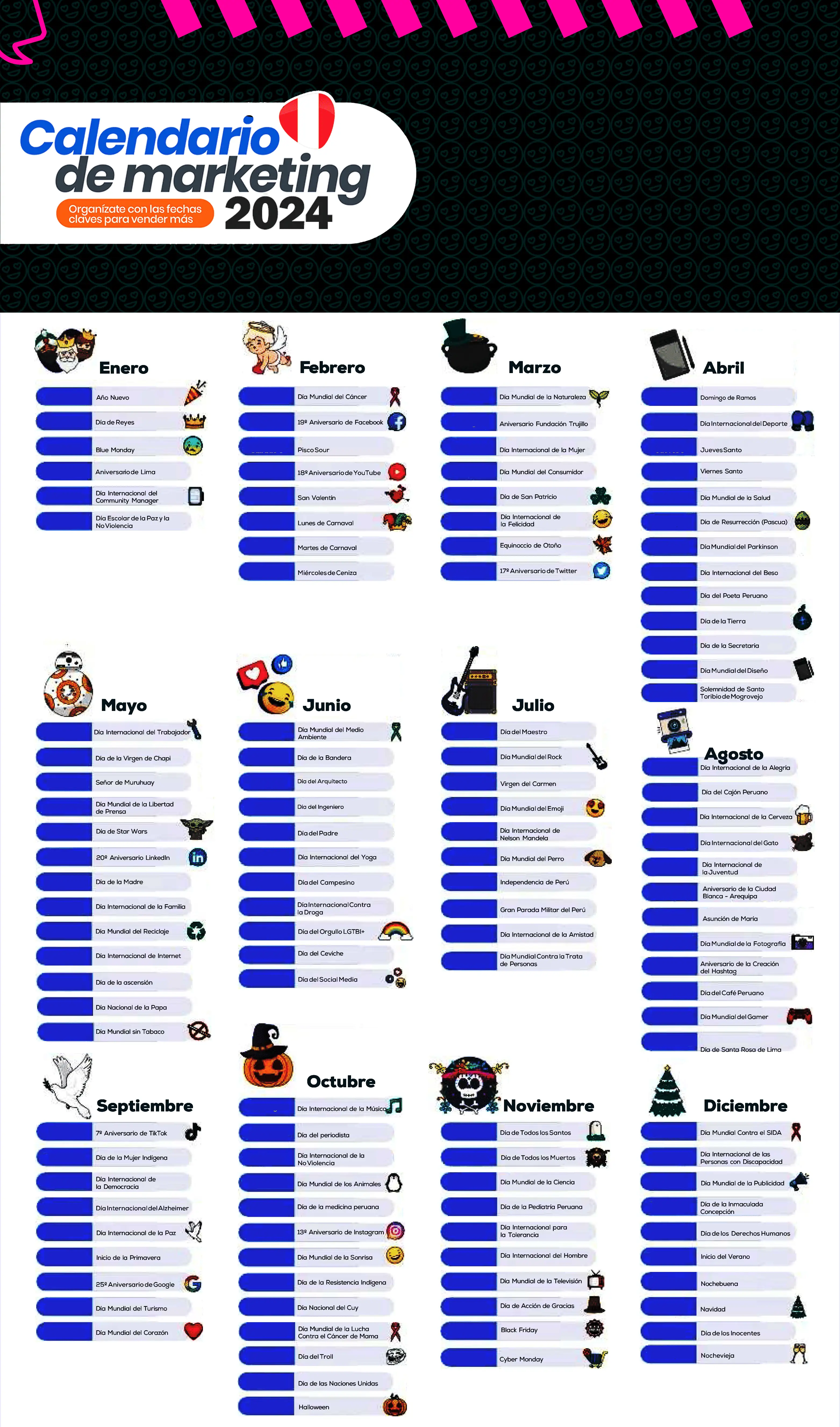 Calendario de Marketing 2024 Perú Fechas Clave para Tu Estrategia