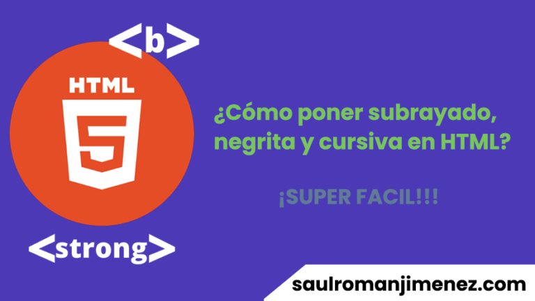 Cómo Poner Subrayado, Negrita Y Cursiva En HTML ¡Super Fácil!