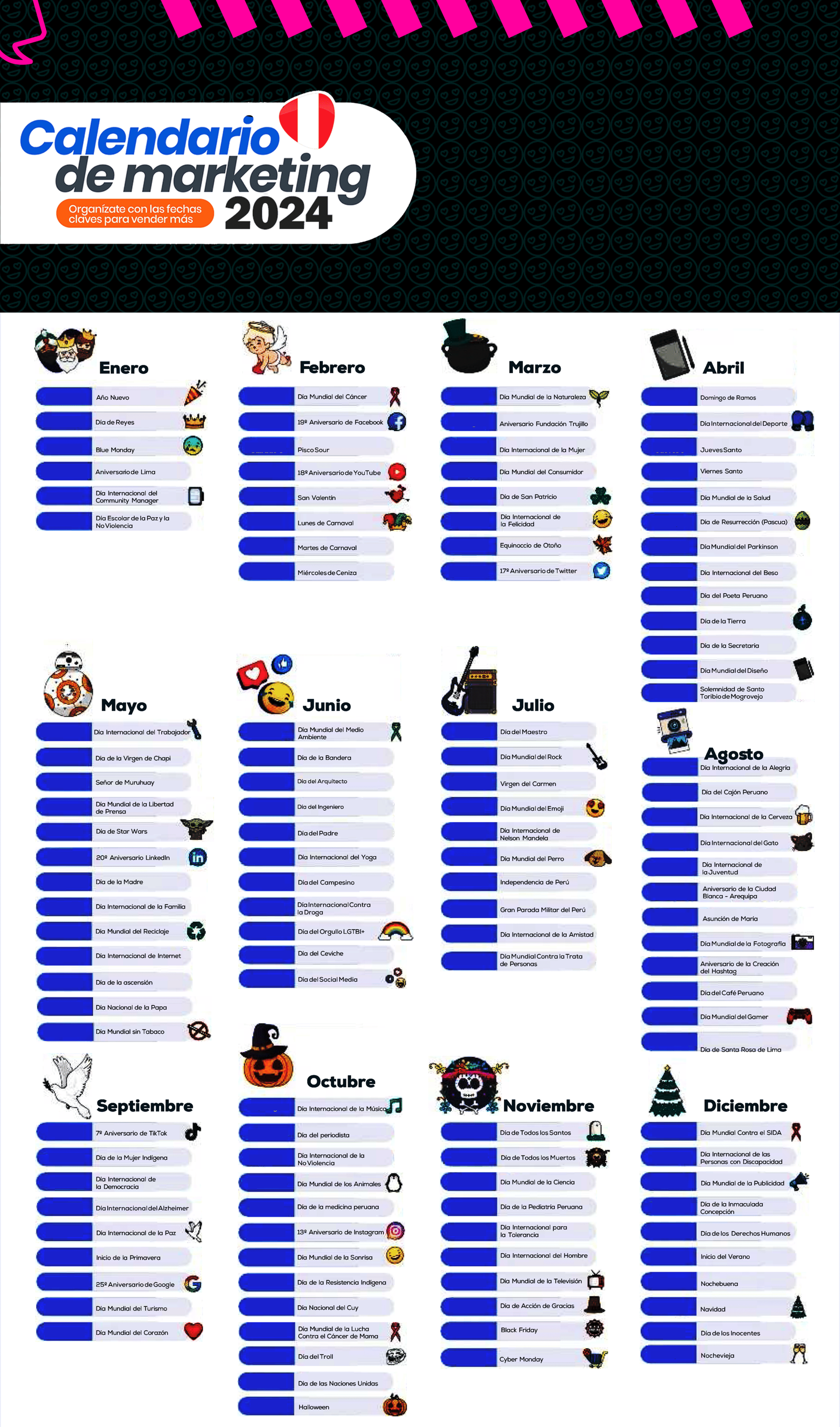 calendario marketing 2024 peru descargable